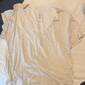 We The Free Light Cream V-Neck Tee